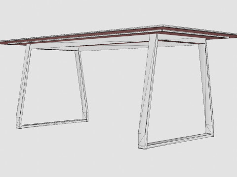 Quay Dining Table Model 3D
