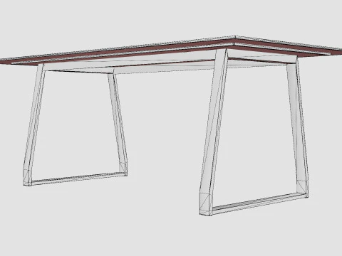 Quay Dining Table 3D Model