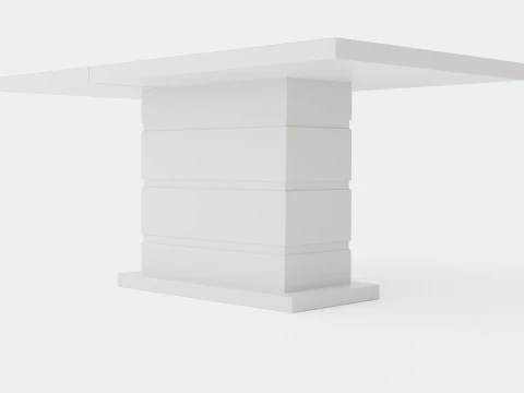 Table &agrave; manger extensible Ratliff blanc Modèle 3D