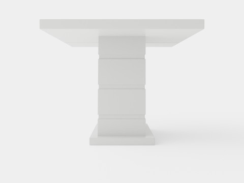 Ratliff Extensionable Dining Table White 3D Модель