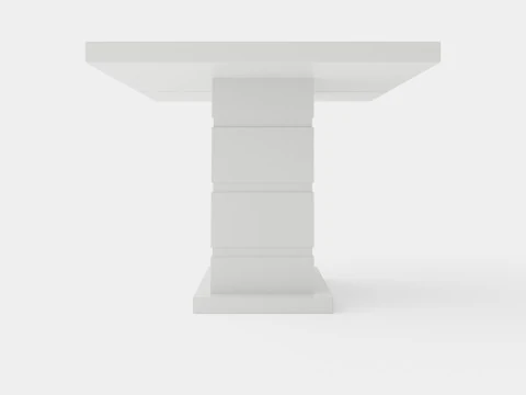 Ratliff Extensionable Dining Table White 3D Model