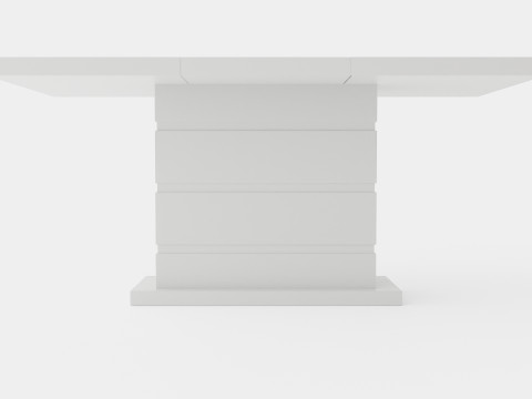 Ratliff Extensionable Dining Table White 3D Модель
