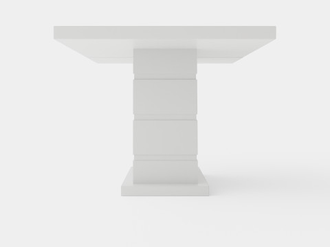 Ratliff Extensionable Dining Table White 3D Модель