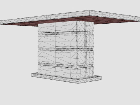 Ratliff Extensionable Dining Table White 3D Model