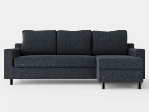 Razon Divan Bed Sofa Right Dark Gray Model 3D