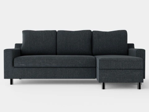 Razon Divan Bed Sofa Right Dark Gray 3D Model