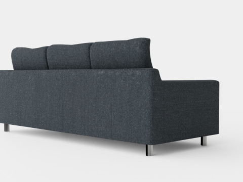 Razon Divan Bed Sofa Right Dark Gray Model 3D