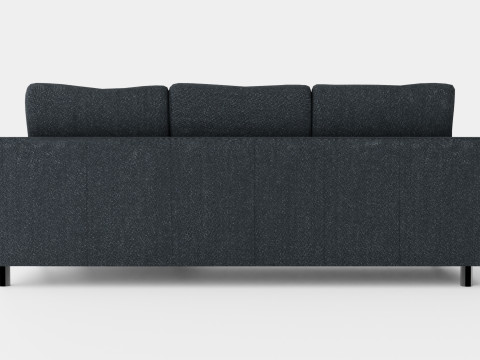 Razon Divan Bed Sofa Right Dark Gray Model 3D