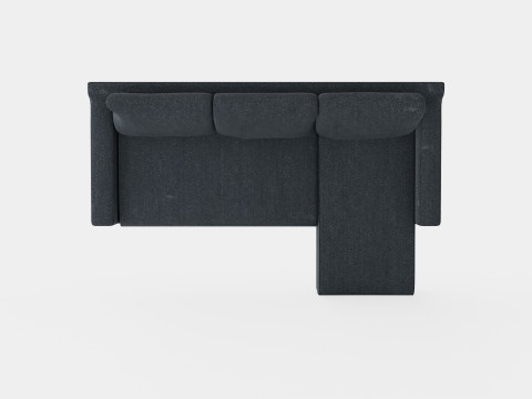 Razon Divan Bed Sofa Right Dark Gray Model 3D