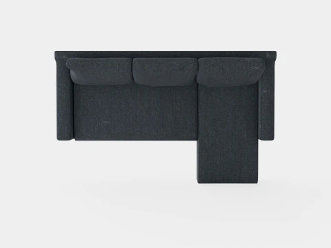 Razon Divan Bed Sofa Right Dark Gray 3D Model