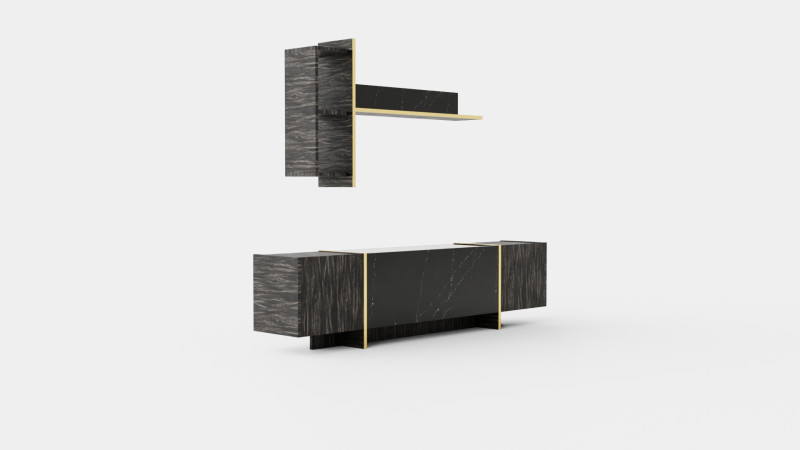 Riello TV Furniture 3D 模型 .c4d .max .obj .3ds .fbx .stl .blend