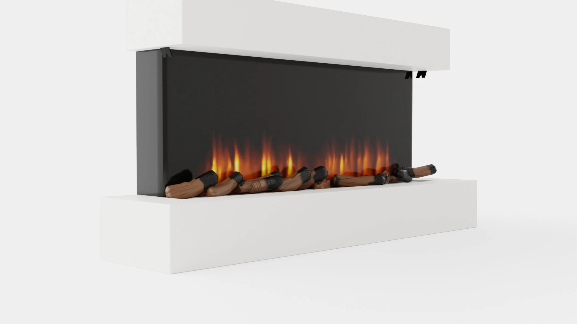 Rimini Electric Fireplace Wall Hung 3D Model .c4d .max .obj .3ds .fbx .stl .blend 
