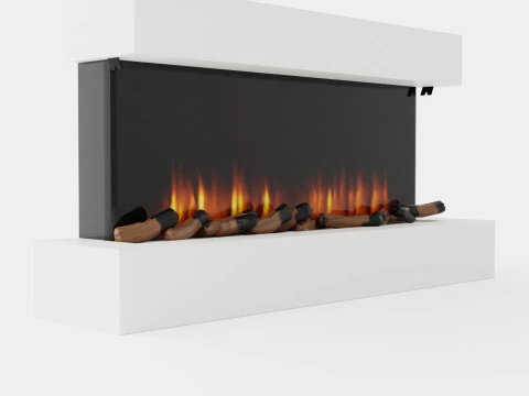 Lareira el&eacute;trica Rimini suspensa na parede Modelo 3D