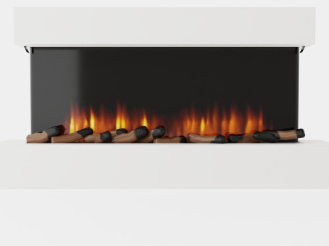 Rimini Electric Fireplace Wall Hung 3D Модель