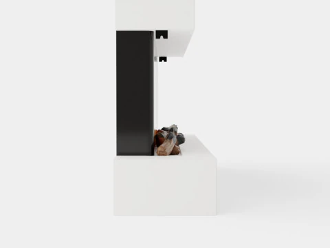 Rimini Electric Fireplace Wall Hung 3D Model