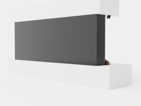 Rimini Electric Fireplace Wall Hung 3D Модель