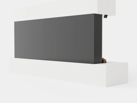 Rimini Electric Fireplace Wall Hung 3D Model