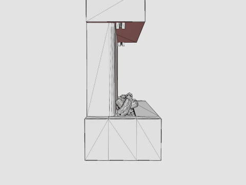 Rimini Electric Fireplace Wall Hung 3D Model