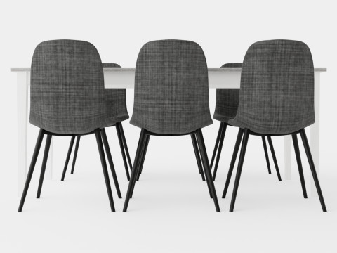Romeo Food Group With 6 Nibe Chair 3Dモデル