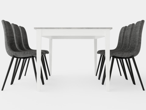 Romeo Food Group With 6 Nibe Chair 3Dモデル