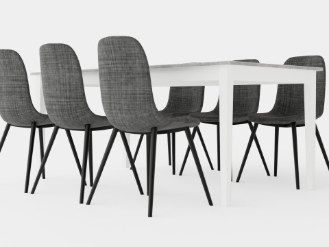 Romeo Food Group With 6 Nibe Chair 3Dモデル