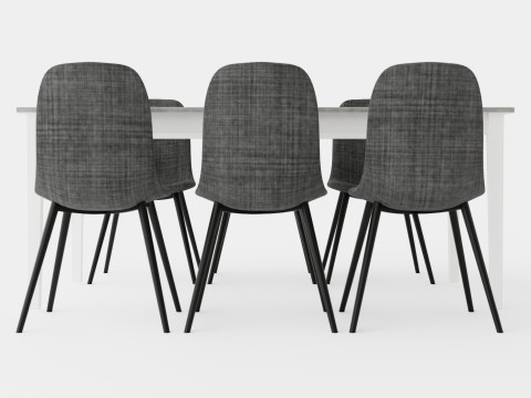 Romeo Food Group With 6 Nibe Chair 3Dモデル