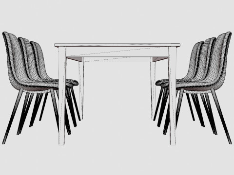 Romeo Food Group With 6 Nibe Chair 3Dモデル