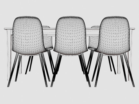 Romeo Food Group With 6 Nibe Chair 3Dモデル
