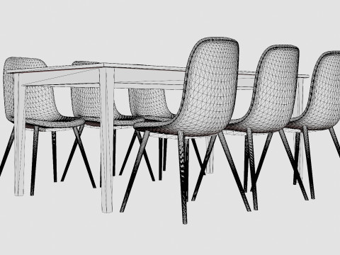Romeo Food Group With 6 Nibe Chair 3Dモデル
