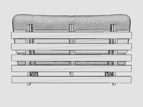 Roots Raw Sofa Bed Natural Wood Nature Modello 3D