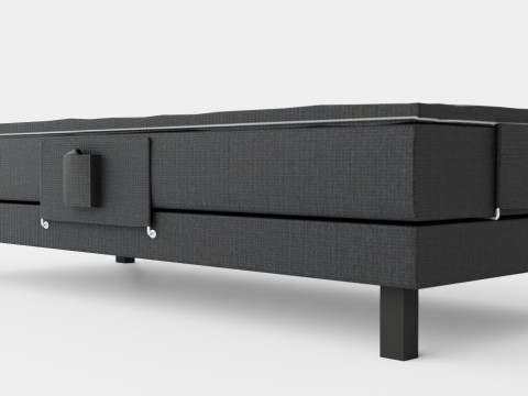 Royal Adjustable Continental Bed Black 3D Модель
