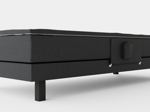 Royal Adjustable Continental Bed Black 3D Model