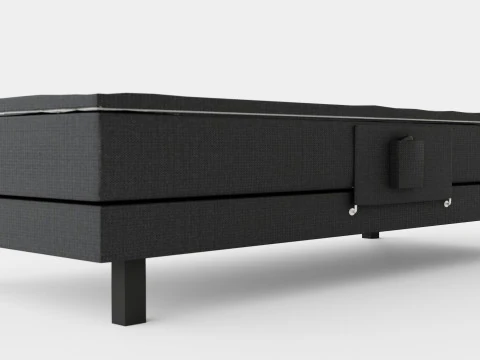 Royal Adjustable Continental Bed Black 3D Model