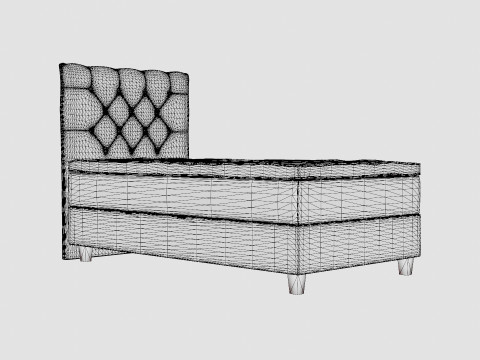Royal Bed Package With Storage Model 3D