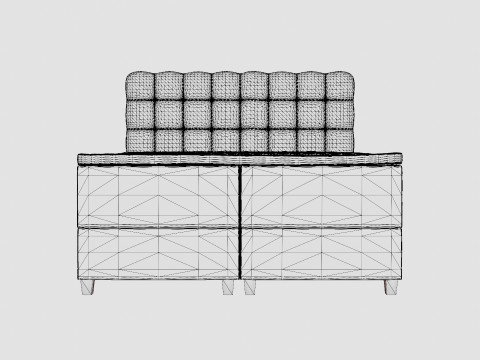 Royal Bed Package With Storage 3D मॉडल