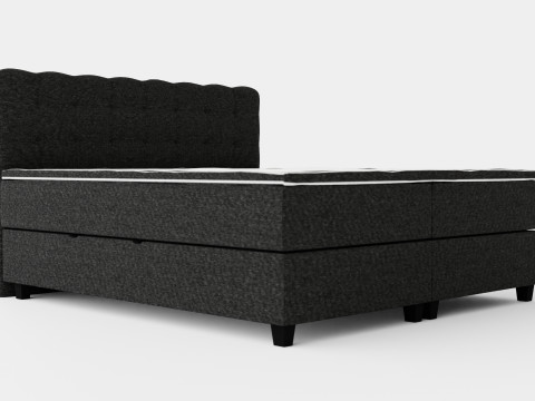 Royal Bed Package With Storage Dark Gray 3D Model