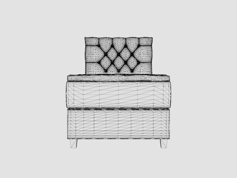 Royal Bed Package With Storage Light Gray 3D 모델