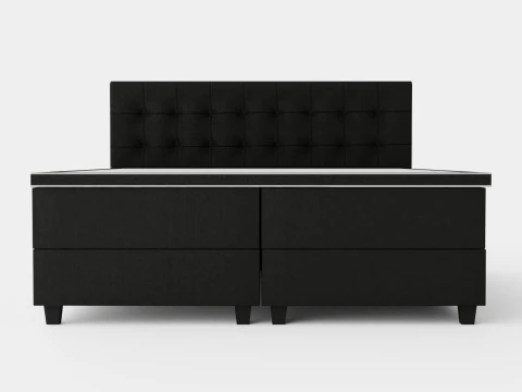 Royal Continental Bed With Storage Dark Gray 3D Model