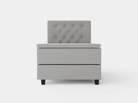 Royal Continental Bed With Storage Light Gray 3D Model