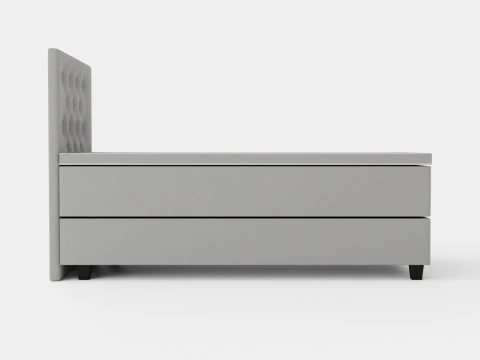 Royal Continental Bed With Storage Light Gray 3D Model
