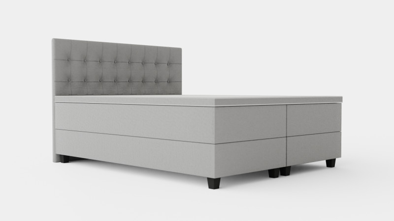 Royal Continental Bed With Storage Light Gray Modelo 3D .c4d .max .obj .3ds .fbx .stl .blend