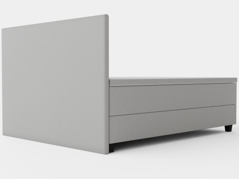 Royal Continental Bed With Storage Light Gray Modelo 3D