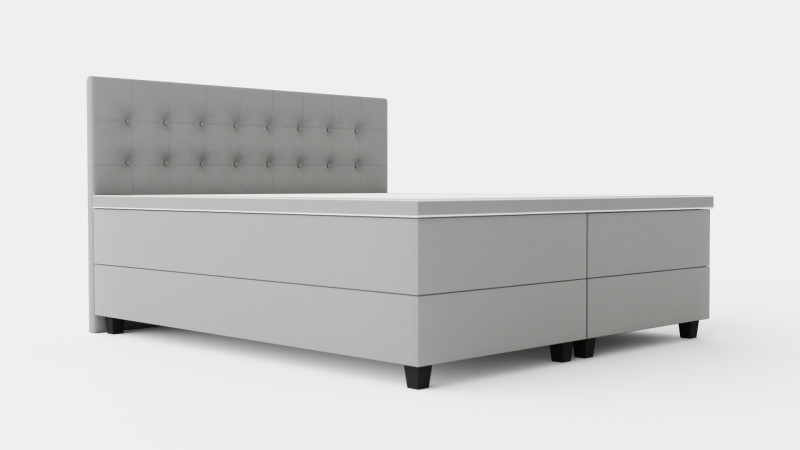 Royal Continental Bed With Storage Light Gray 3D Model .c4d .max .obj .3ds .fbx .stl .blend