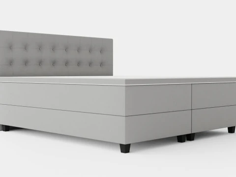 ロイヤル コンチネンタル ベッド 収納付き ライトグレー 3Dモデル