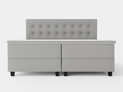 Royal Continental Bed With Storage Light Gray 3D Model
