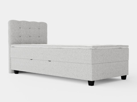 Royal Continental Bed With Storage Light Gray 3D Модель