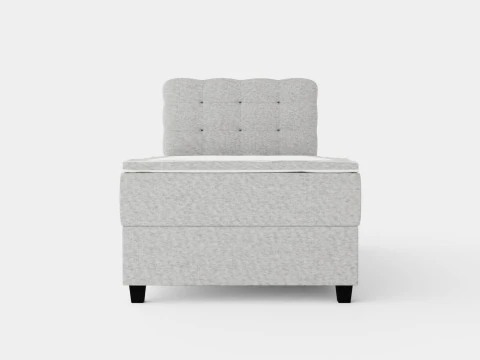 Royal Continental Bed With Storage Light Gray 3D Model