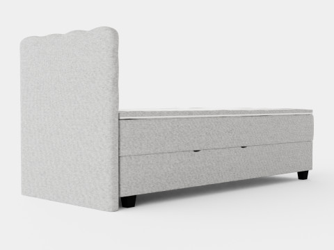 Royal Continental Bed With Storage Light Gray 3D Модель