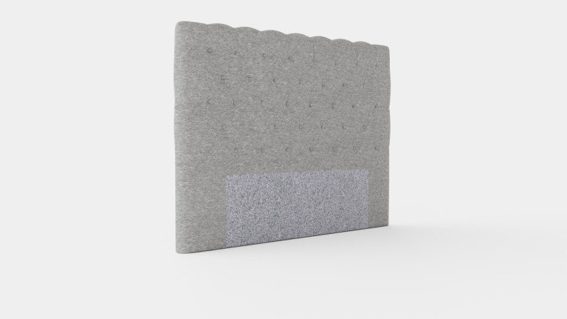 Royal Headboard Light Gray 3D 모델 .c4d .max .obj .3ds .fbx .stl .blend