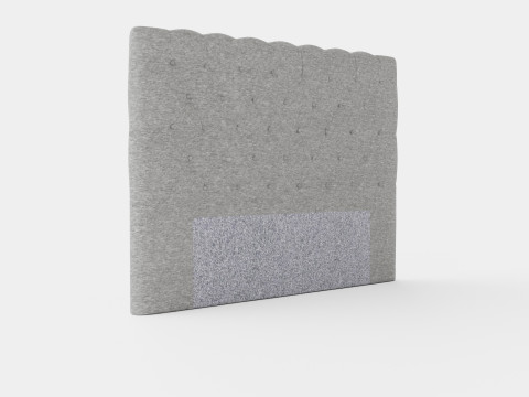 Royal Headboard Light Gray 3D 모델